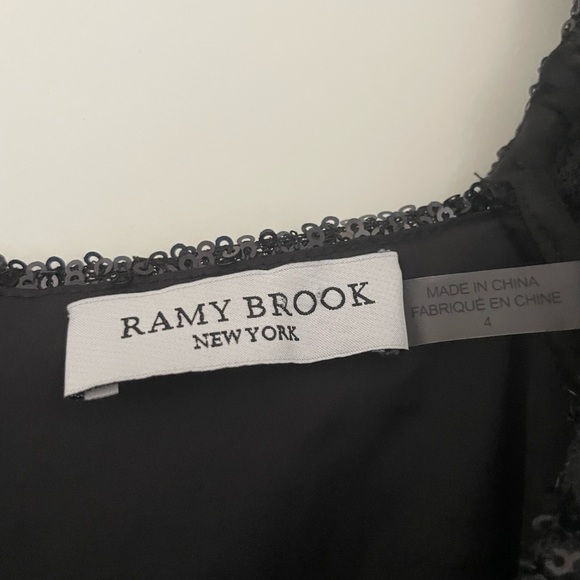 Ramy Brook Hazel Skye Puff Sleeve Sequin Squareneck Top - Picture 6 of 9